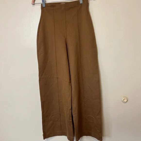 Ripley Radar Women’s Brown Knit Wide Leg Pants. Size Medium. NWOT. - Picture 1 of 6